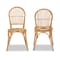 Baxton Studio Wina Modern Bohemian Natural Brown Rattan 2Piece Dining Chair Set 211-2PC-12768-ZORO - alternate 8